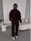 Жіночий костюм флісовий коричневого кольору 35623