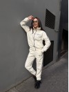 Жіночий костюм флісовий молочного кольору 35105