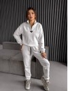 Жіночий костюм флісовий молочного кольору 35618