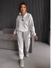 Жіночий костюм флісовий молочного кольору 35618