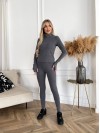 Жіночий костюм гольф+лосiни графiтового кольору 35008