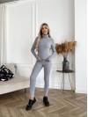 Жіночий костюм гольф+лосiни сiрого кольору 35007