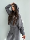 Жіночий костюм iз плюшевого флісу сiрого кольору 35720