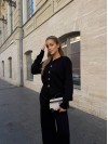 Жiночий костюм кардиган+брюки чорного кольору 34349