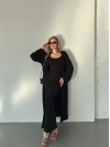 Жіночий костюм кардиган+сукня чорного кольору 34596