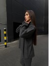 Жіночий костюм светр+лосiни графiтового кольору 34771