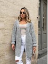 Женский полушерстяной кардиган серого цвета 31459