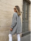 Женский полушерстяной кардиган серого цвета 31459
