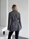 Женский пиджак с плечиками серого цвета 35222