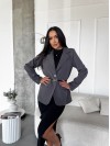 Женский пиджак графитового цвета 34485