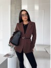 Женский пиджак коричневого цвета 34483