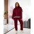 Жiночий прогулянковий костюм iз замшу бордового кольору 35380