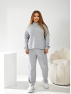 Женский прогулочный костюм из ангоры серого цвета 34161