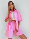 Жiночiй прогулянковий костюм з сорочкою рожевого кольору 33612