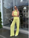 Женский прогулочный костюм желтого цвета 33608