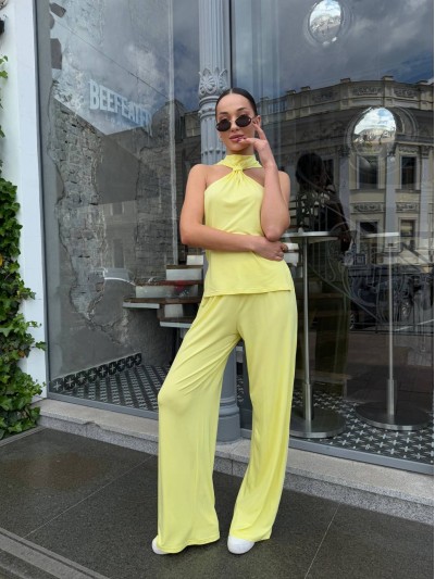 Жiночiй прогулянковий костюм жовтого кольору 33608