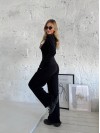 Жіночий прогулянковий термокостюм чорного кольору 35786