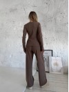 Жіночий прогулянковий термокостюм кавового кольору 35789