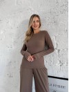 Жіночий прогулянковий термокостюм кавового кольору 35789