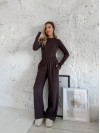 Жіночий прогулянковий термокостюм коричневого кольору 35787