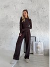Жіночий прогулянковий термокостюм коричневого кольору 35787