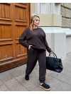Жіночий спортивний костюм коричневого кольору 34493