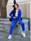 Жіночий спортивний костюм на блискавці свiтло-синього кольору 34115