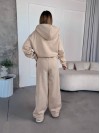 Жіночий спортивний костюм на флісi бежевого кольору 35758