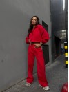 Жіночий спортивний костюм на флiсi червоного кольору 34721