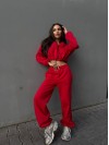 Жіночий спортивний костюм на флiсi червоного кольору 34721