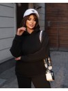 Жіночий спортивний костюм на флiсi чорного кольору 34192