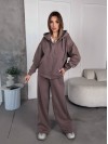 Жіночий спортивний костюм на флісi кавового кольору 35757