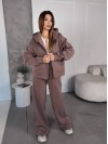 Жіночий спортивний костюм на флісi кавового кольору 35757