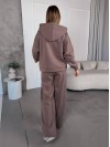 Жіночий спортивний костюм на флісi кавового кольору 35757
