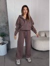 Жіночий спортивний костюм на флісi кавового кольору 35757