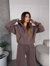 Жіночий спортивний костюм на флісi кавового кольору 35757