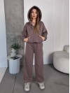 Жіночий спортивний костюм на флісi кавового кольору 35757