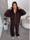 Жіночий спортивний костюм на флісi коричневого кольору 35754
