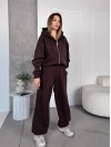 Жіночий спортивний костюм на флісi коричневого кольору 35754