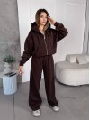 Жіночий спортивний костюм на флісi коричневого кольору 35754