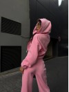 Жіночий спортивний костюм на флiсi рожевого кольору 34720