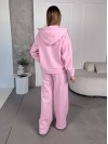 Женский спортивный костюм на флисе розового цвета 35753