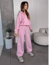 Женский спортивный костюм на флисе розового цвета 35753