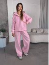 Женский спортивный костюм на флисе розового цвета 35753