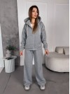 Жіночий спортивний костюм на флісi сiрого кольору 35752