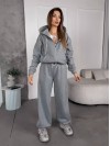 Жіночий спортивний костюм на флісi сiрого кольору 35752