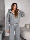 Жіночий спортивний костюм на флісi сiрого кольору 35752