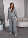 Жіночий спортивний костюм на флісi сiрого кольору 35752