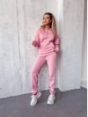 Жіночий спортивний костюм на флісi з капюшоном рожевого кольору 35766