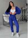 Жіночий спортивний костюм на змійці синього кольору 34462